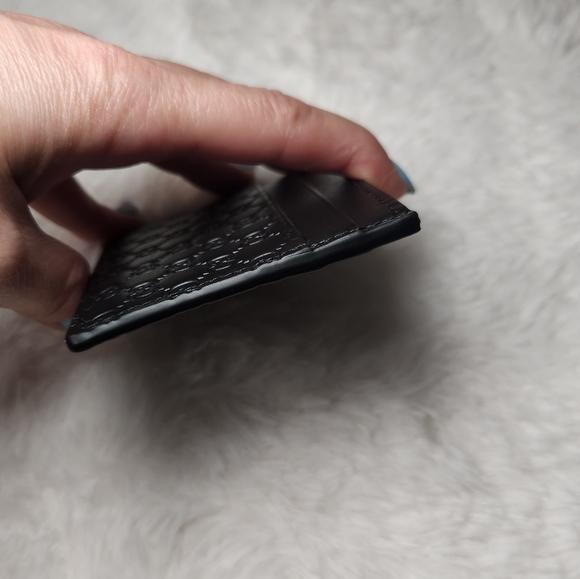 BRAND NEW GUCCI BLACK GUCCISSIMA CARD CASE - Picture 4 of 8